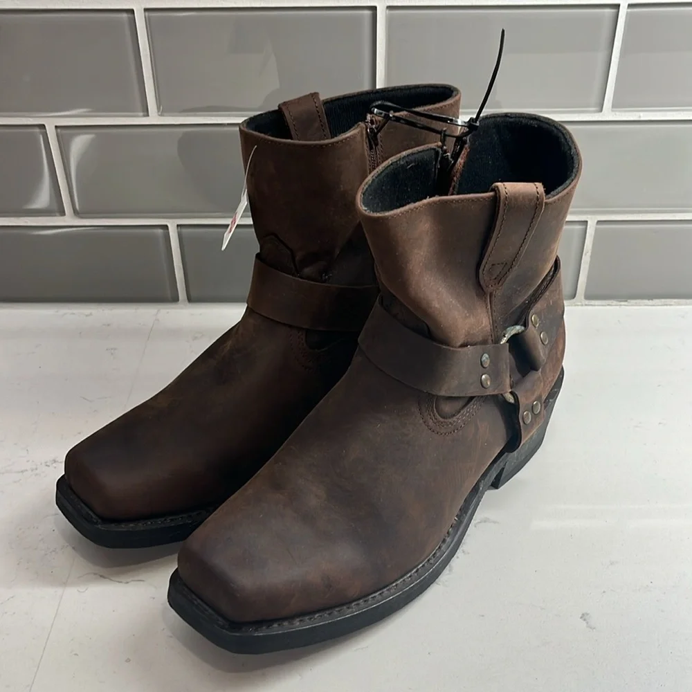 Dingo Men’s  Side Zipper Harness Rev Up Boots‎ DI19094 Size 12 EW NWOT